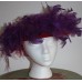 ELSIE MASSEY RED HAT SOCIETY s Sz SmMed Straw Purple Feathers + Box  EUC  eb-71332681